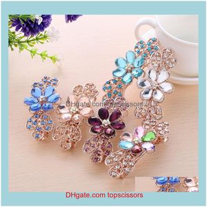 Clips Cuidado Herramientas de peinado Productos para el cabello Aleación coreana Horquilla Masson Clip de resorte Joyería de diamantes Venta al por mayor Taobao Crystal Top Clamp Drop Deli