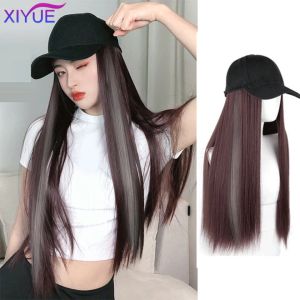 Cloche Xiyue One Piece Wig and Hat For Women Fashionable et polyvalent oreille suspendue pour teints longs Hair Baseball Hat Wig