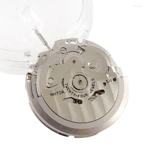 Accessoires Clocks Japan NH70 / NH70A Hollow Automatic Watch Movement 21600 BPH 24 bijoux haute précision ajustement pour les montres mécaniques