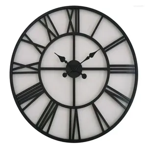 Accessoires d'horloges en plastique, chiffres romains analogiques, horloge murale à dos ouvert, décor numérique noir, pièces de montre d'alarme, décoration de salle