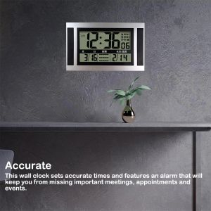 Horloges multifonction Murau numérique Clock d'éclair électronique LCD LCD LCD grand écran Température de température Calendrier ALARME Table