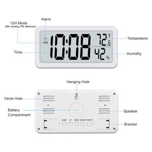 Clocks Nordic Digital Alarm Chloge Table Clock Clock Battery Powered LED Electronic Clock Desk Decorations For Living Room Bedroom
