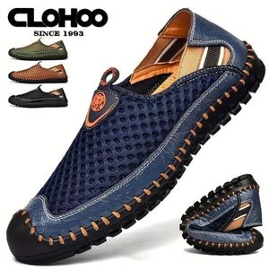 CLOHOO zapatos ligeros transpirables de malla para hombre sandalias antideslizantes con suela de goma informal zapatos de senderismo para hombre 240118