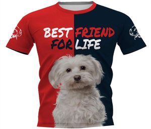 CLOOCL animales mascota perro maltés camisetas para hombres ropa de manga corta para hombres Unisex Harajuku camisetas con estampado 3D Shirt6500338