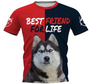 CLOOCL animales mascota perro Husky Siberiano Camisetas para hombre ropa de manga corta para hombres Unisex Harajuku camisetas con estampado 3D Shirt8634762