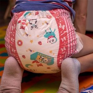 Pañales de tela 1 UNIDS abdl Pañales para bebés adultos onesize cintura grande Impresión roja DDLG pañales desechables Pañales lover bebe dad dummy Dom 230614