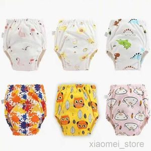 Cloth Diapers 4pc/Lot Baby Cotton Training Pants Panties Waterproof Cloth Diapers Reusable Toolder Nappies Diaper Baby UnderwearHKD230701