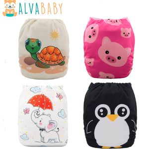 Cloth Diapers U Pick ALVABABY Most Digital Position Baby Cloth Diaper with Microfiber Insert 230404