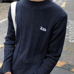 Ropa sudaderas con capucha Kith Meichao suéter estilo universitario británico jersey de fondo fino otoño/invierno para hombre lm53