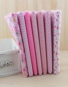 Tissu de vêtements 7 PCSLOT 50cmx50cm Coton rose Quartiers de graisse pour coudre Tilda Doll Tissu bricolage Patchwork Patchwork Tissue Textile 18550663