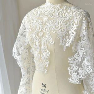 Tela de ropa Lasui ancho 42 cmluxury accesorios de encaje bordado vestido de boda material de bricolaje hecho a mano 0375