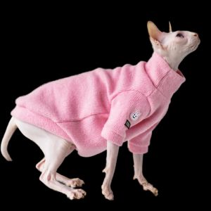 Ropa Ropa rosa para gatos sin pelo, gatito Sphynx, ropa para mascotas Devon Rex, ropa Outftis Sphinx para gatos, moda de otoño e invierno