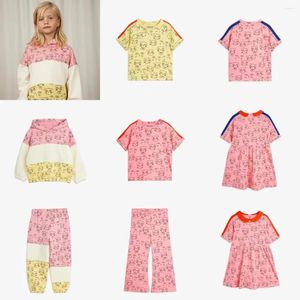 Ensembles de vêtements 2024 Mr. Spring Summer Kids Shirts and Pant Set Printed Baby Girl Boy Shorts Bott Bott