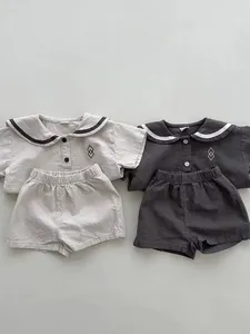 Sets de ropa 2024 Summer Baby Sorth Manga Set Ropa de niño infantil