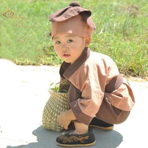 Ensembles de vêtements Baby Boy Girl Han Costume Spring Farmer Uniforme Enfants Tang Costumes traditionnels chinois pour enfants Cosplay Hanfu Oriental