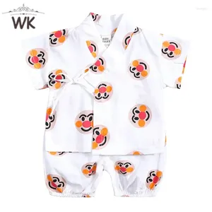 Sets de ropa Baby Boys Summer Pajama de manga corta Niños Kimono pijamas algodón pijama para niños pequeños