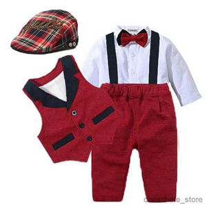 Conjuntos de ropa Ropa de bebé Trajes de otoño para niños Traje de fiesta de caballero recién nacido Pantalones cortos de algodón suave Vestido de bautismo Conjunto de regalo para recién nacido R231127