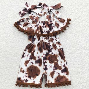 Vêtements Ensembles Bébé Filles Vêtements Combinaison Vache Western Mode Toddler Combinaisons Lait Soie Boutique Enfants En Gros 230714