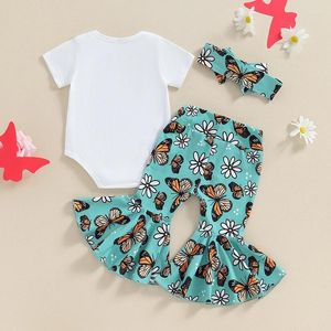 Ensembles de vêtements pour bébés filles d'été 3pcs