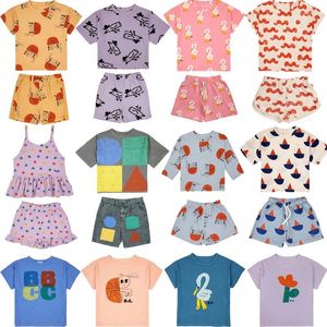 Ensembles de vêtements BC Brand 2024 Été Garçons Filles T-shirts à manches courtes et shorts Enfants Bébé Enfant T-shirts en coton Tops