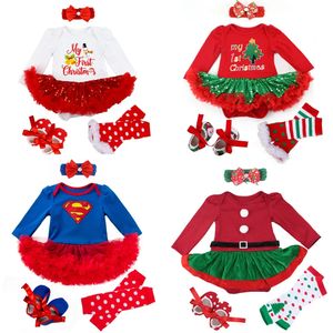 Ensembles de vêtements Vêtements nés 0-3 mois bébé fille Costume barboteuse bébé vêtements robe de soirée noël fille Bebe vêtements enfants infantile robe 231006