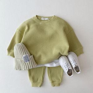 Ensembles de vêtements enfants automne bébé et enfant en bas âge costume décontracté pull à manches longues sport pantalons de survêtement deux pièces enfants