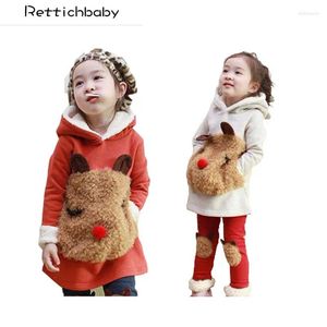 Ensembles de vêtements enfants costume dessin animé panda épais pull chaud joli pantalon 2 pièces hiver bébé filles ensemble infantile enfants manteau à capuche vêtements