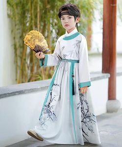 Vêtements sets chinois hanfu garçons enfants carnaval cosplay costume kids fête partage printemps été ancien blanc pour le 3-15t