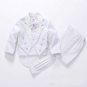 Conjuntos de ropa Moda 5 uds. Traje negro/blanco para niños, trajes de boda para bebés, trajes para bebés, ropa para bebés, vestido de graduación