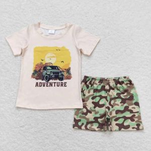 Ensembles de vêtements Green Camo Camo Boys Tentime RTS Kids Baby Clothes Boutique en gros en stock