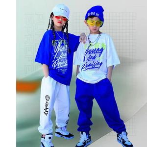 Ensembles de vêtements pour enfants, tenues de danse Hip Hop, hauts courts, vêtements de rue, pantalons cargo, filles et garçons, Costumes de danse Jazz, Concert