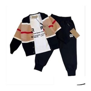 Conjuntos de ropa New Outumn and Winter Designer Coster Childrens Fashion Sweater informal Sweater de alta calidad Tamaño de dos piezas 90cm-150cm DH32L