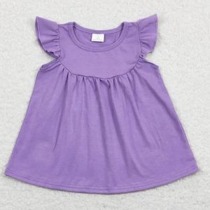 Vêtements Ensembles RTS Bébé filles en gros de manches de flutter manche en soie de couleur violette
