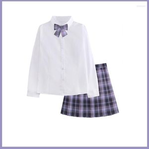 Conjuntos de ropa, uniforme escolar para niña, faldas plisadas, falda a cuadros japonesa de cintura alta, falda a cuadros, uniformes JK sexys para mujer, conjunto completo XXL