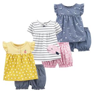 Ensembles de vêtements été bébé vêtements 1-3 ans costume pour enfants à manches courtes T-shirt Shorts fille Infantil Toddler Costumes