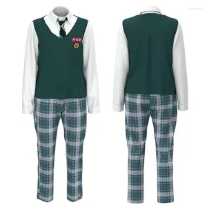 Vêtements sets zombies Cosplay Uniforme for Men Shirt color école Halloween Robe Campus Costume