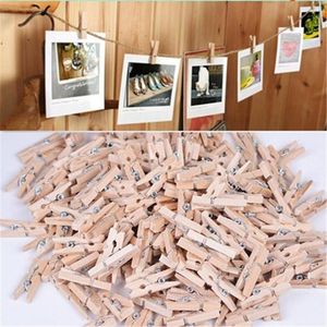 Clothing Storage 10/20/50Pcs Natural Mini Spring Wood Clips Clothes Po Paper Peg Pin Clothespin Craft Party Home Decoration Wholesale