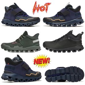 Cloud Hi Edge Stone Pine Road Zapatillas para correr High-top Oncloud Jungle Forest Defy Navy Black Hombres Mujeres Zapatillas de deporte ligeras y transpirables para interiores con caja