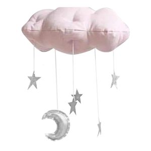 Cloud colgante de luna de luna Diy estrellas móviles para niños Techo de dormitorio decoraciones colgantes adornos salón de guardería bebé 240411