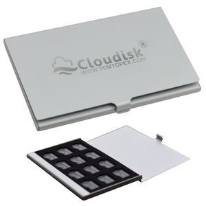 Cloudisk 12 unids/lote 32GB tarjeta SD Micor 64GB 16GB en caja de almacenamiento de Metal tarjetas de memoria 1GB 4GB 8GB tarjeta MicroSD