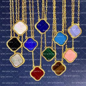 collier de trèfle collier de créateur pour femme chaîne en or à quatre feuilles bijoux de mode nacre de haute qualité coquille en acier inoxydable coréen colliers pendentif porte-bonheur