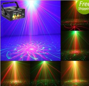 Club Bar LED Effects Lights RG Laser Blue LED Stage Lighting DJ Home Party 5 Lens 120 Patterns Show Prochat Projecteur Light Disco