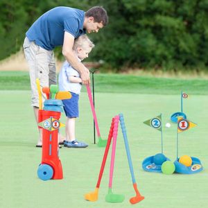 Têtes de club Balle de club de golf pour enfants Coupe de trou vert Groupe Couleur Cognition Jeu d'exercice de golf Léger avec roues Équipement de sport de plein air 231211