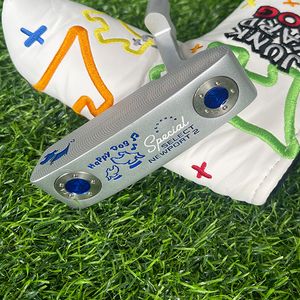 Club Heads Putter Golf port2 0 Music Dog panjang biru 32 33 34 35 inci dengan penutup kepala tangan kanan 230509