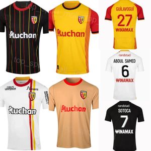 Equipo del club 2023 2024 RC Lens Soccer 7 Florian Sotoca Jersey 3 Deiver Machado 14 Facundo Medina 30 Brice Samba 4 Kevin Danso 11 Angelo Fulgini Kits de camiseta de fútbol Deporte