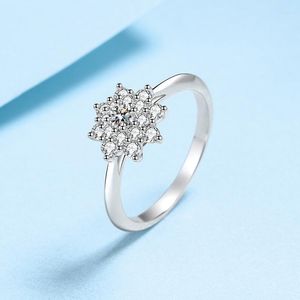 Bagues en grappe 925 en argent sterling ROUND 0.5CT Moissanite Gemstone Wedding Engagement Diamonds Ring Sets Fine Jewelry Wholesale