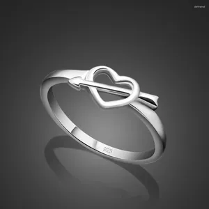Cluster anneaux mignon cupid flèche coeur pour femmes fille petite anneau de queue fiançailles des bijoux de la mode féminine enfants cadeaux