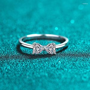 Cluster Anneaux pour femmes Moisanite Diamond Heart to Ring Platinum PT950 Engagement avec GRA Contalings Wedding Jewelry