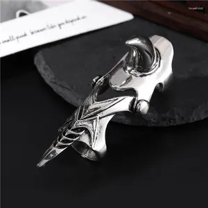 Bagues de cluster Gothic Punk Knuckle Ring Rétro Rhino Scroll Armure Métal Cool Hommes Boyfriend Cadeau Fine Jewlery