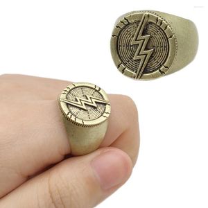 Bagues de cluster Film Super-Héros Flash Barry Allen Cosplay Bague Unisexe Bijoux De Mode Accessoires Cadeaux